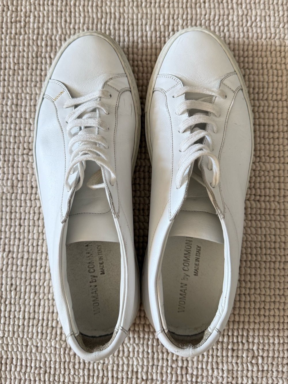 Common Projects White Leather Low-Top Sneakers